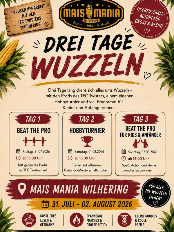 Wir freuen uns auf euch!!! ☺️🌽 #maismania #wilhering #new #tischfussball #neu